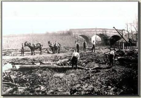 The railway bridge across the A512, c.1940