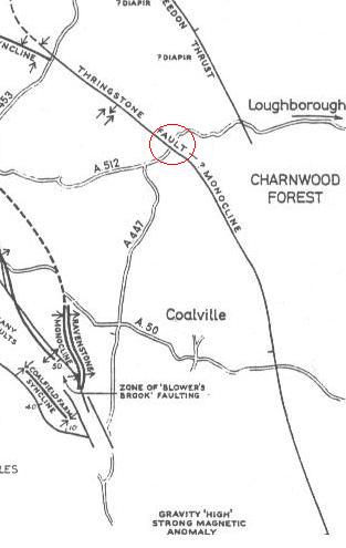Proximity of the Thringstone Fault to Gracedieu