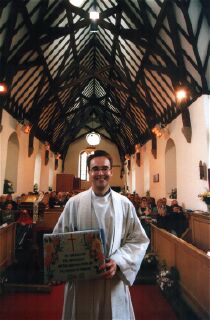 Rev Simon Moult and New Roof, 2003