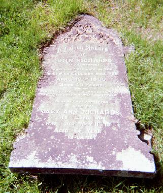 Overturned stone of John Richards