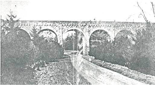 The Six Arches Viaduct leading to Gracedieu Manor.