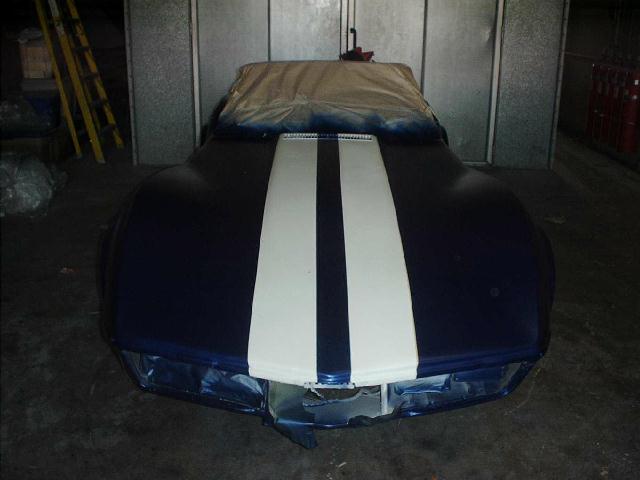 corvette in basecoat