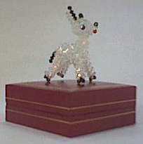 Goat in crystal beads sculpture.