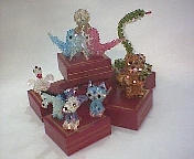 Animal in crystal beads sculpture.