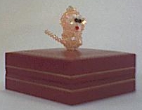 Monkey in crystal beads sculpture.
