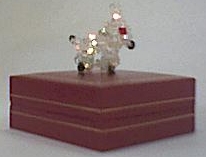 Rabbit in crystal beads sculpture.