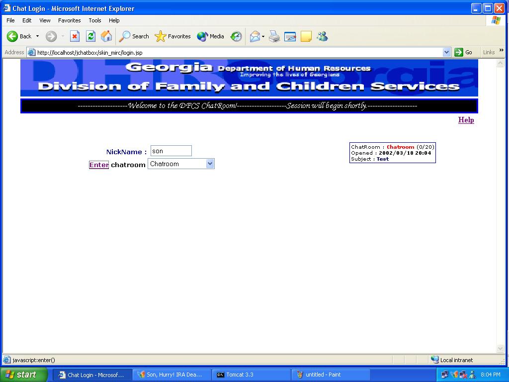 Login Screen