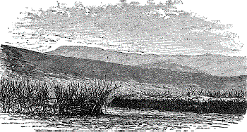 Mianzi-Ni from the South. Masai Kraal in the Foreground.