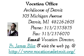 info on Vocations Office