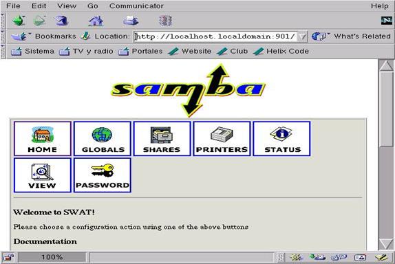 Pantalla de bienvenida de Swat