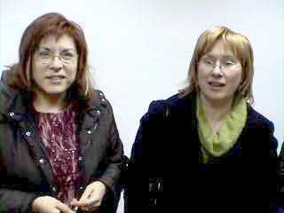 Carme Vidal i &Agrave;ngels Cid, membres de la Instituci&oacute; Cultural de la Franja de Ponent
