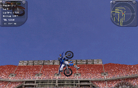 Sick gets stuck in his Bike