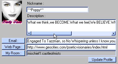 This is an Example of an OnChat Chatter Profile:Viewable During The Chat