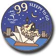 99 Sleeps to Go Pins
