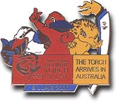 The Torch Arrives in Australia pin