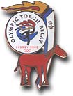 Torch Transport Cartoon - Horse pin
