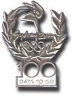 Pewter 100 Days to Go Pin