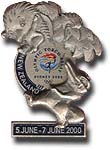 Pewter Torch Relay Mascots New Zealand pin