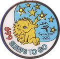 Flashing Lights 699 Sleeps to Go Pin