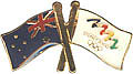 Crossed falgs Bid Pin