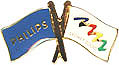 Philips crossed flags Bid Pinn
