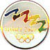 Round White Sydney 2000 Bid pin