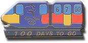 100 Days to Go Pin