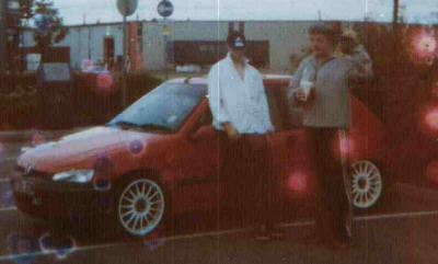 Further 16" alloys, a lot of arch work, and suspension -50mm on a 106gti (about 100mm on this model!) - please excuse the vodka spilt on camer film!!