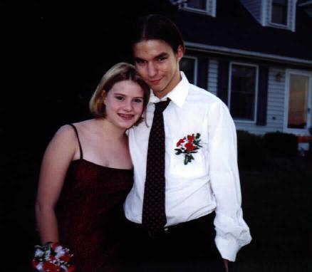 Nicole and I before Vo-Tech Homecoming 2000