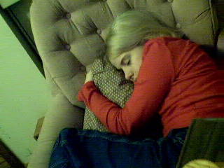 Look at my little Angelbaby I wore her out and put her to sleep.