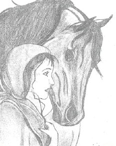 "Sorrow's Comfort" Original drawing by Deborah R. Cook, Dedicated to God's Littlest Angels, Shannon and James. May not be reproduced or copied.