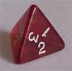 Dado de 4 caras, seg�n la notaci�n de los juegos de rol: 1d4
