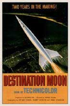 P�ster en ingl�s de la pel�cula �Destino, la Luna�, ganadora del Oscar de 1950 a los Mejores Efectos Especiales