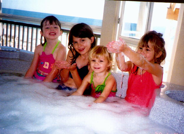Rub-a-dub-dub, 4 girls in a tub -- a Jacuzzi that is...