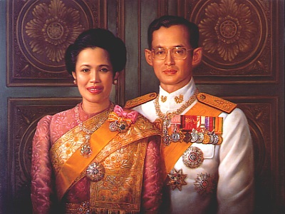 Koning Bhumibol & koningin Sirikit