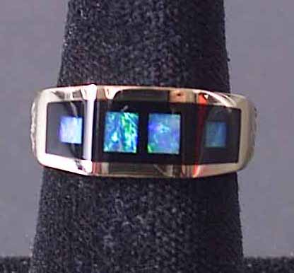 opal inlay ring