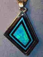 opal intarsia pendant
