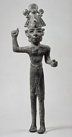 Statue of a local god.&nbsp; http://www.metmuseum.org/Works_of_Art/viewHigh.asp?dep=3&viewmode=0&set=07