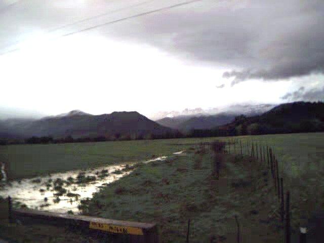 The coastal cordillera on a rainy day in the campo near Linares.