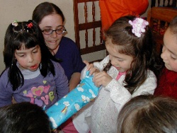 Somehow, I manage to be in the middle of every crowd of children.