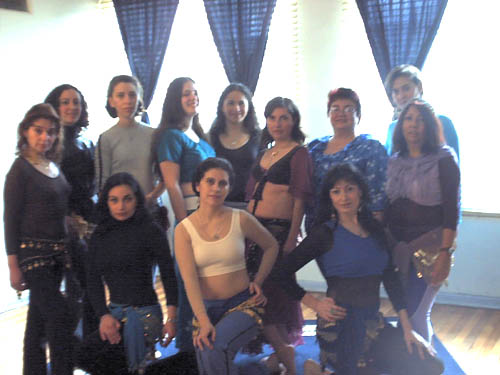 The beginning, intermediate, and advanced classes with instructor.