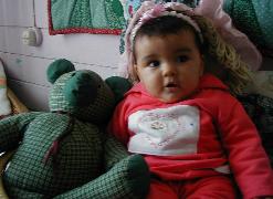 Francisca Bel�n, daughter of Pamela, from the teen moms' group.