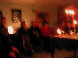we filled the room with candles to remind us of the return of the light.