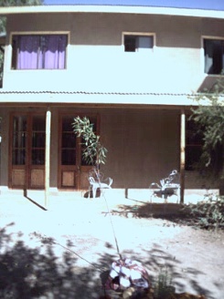 the completed center, with new second story and the curtains of the 'purple-chakra' room.