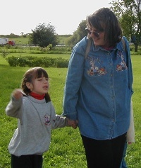 Mimi with her goddaughter Connie.