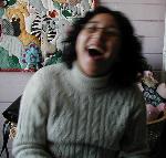 Nora celebrating her cheerful self.