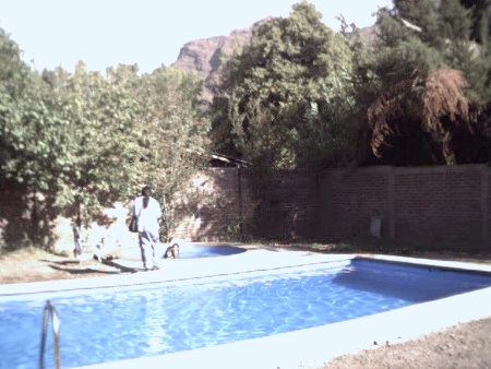 the new pool and hot-tub to serve as hydrotherapy for workshop participants.