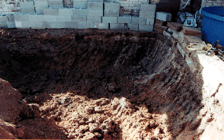 Big Hole!. We thought the whole house might fall in.