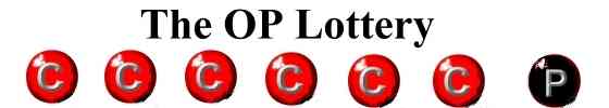 The OP Lottery -six carbons+phosphorus!