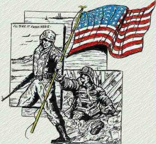 Our civilian heroes hand off to our military heroes!